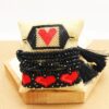 oly-cab72f03a911b91a3d4c7ca36798adde Wholesale personality ethnic style red peach heart miyuki bracelet suit hand-woven bracelet suit