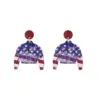 oly-cabb9cfea8a9d6ee902b0e76344417b5 Wholesale Retro American Flag Heart Flower Earrings Acrylic Geometric Pattern Round Shape Women's Jewelry Fashion Accessories