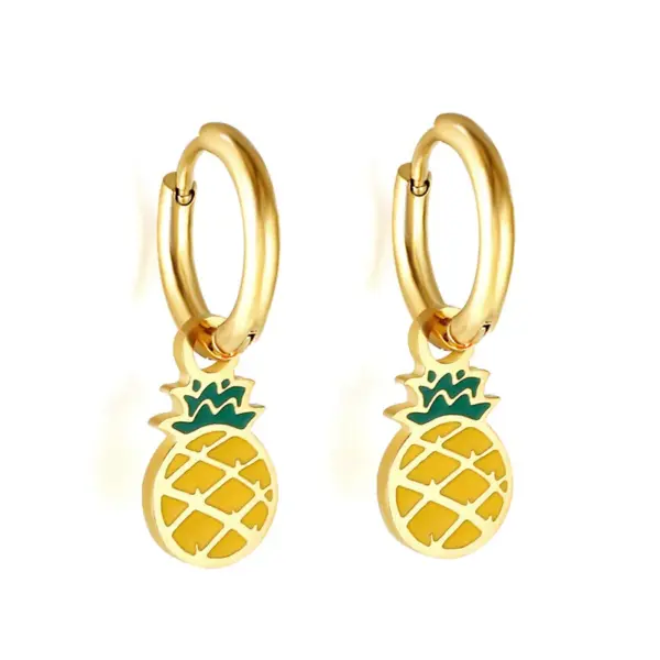 Wholesale 1 Pair Simple Style Classic Style Daisy Plating 304 Stainless Steel Drop Earrings