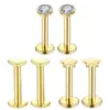 Wholesale Fashion Star Heart Shape Stainless Steel Plating Zircon Lip Stud