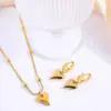 Wholesale Jewelry Retro Simple Style Heart Shape Titanium Steel Earrings Necklace