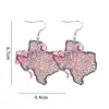 Wholesale Retro Map Print Acrylic Drop Earrings For Women With 304 Stainless Steel Ear Pins