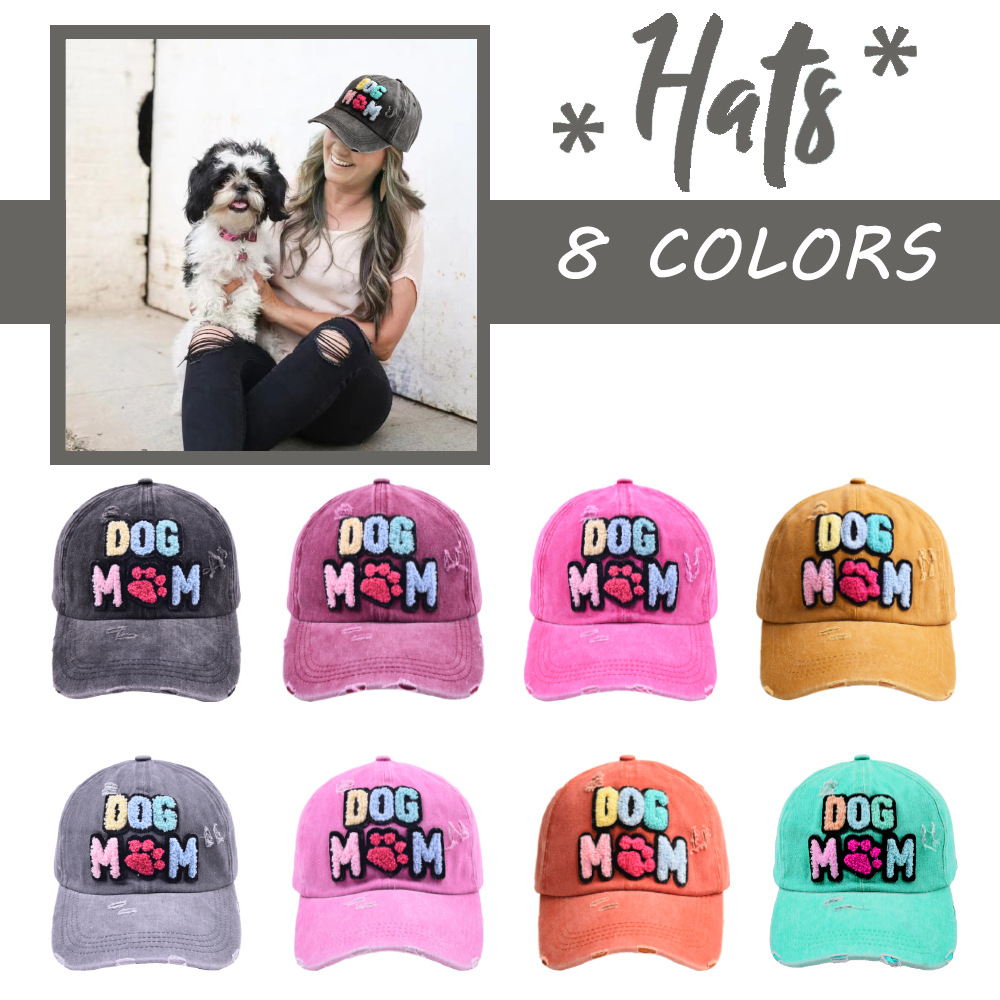 Wholesale Cross-border foreign trade 2023 new DOG MOM baseball cap European and American autumn women's Amazon casual Joker cap