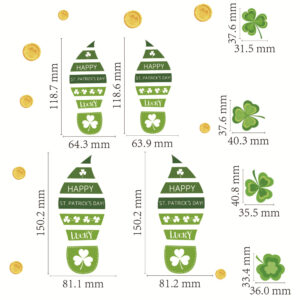 19X22cm Irish Festival footprints (nine colors)
