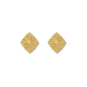 Wholesale Asymmetrical Rhombus Stud Earrings For Women In 304 Stainless Steel With 18K Real Gold PVD Coated Plating 0.03µm Thickness