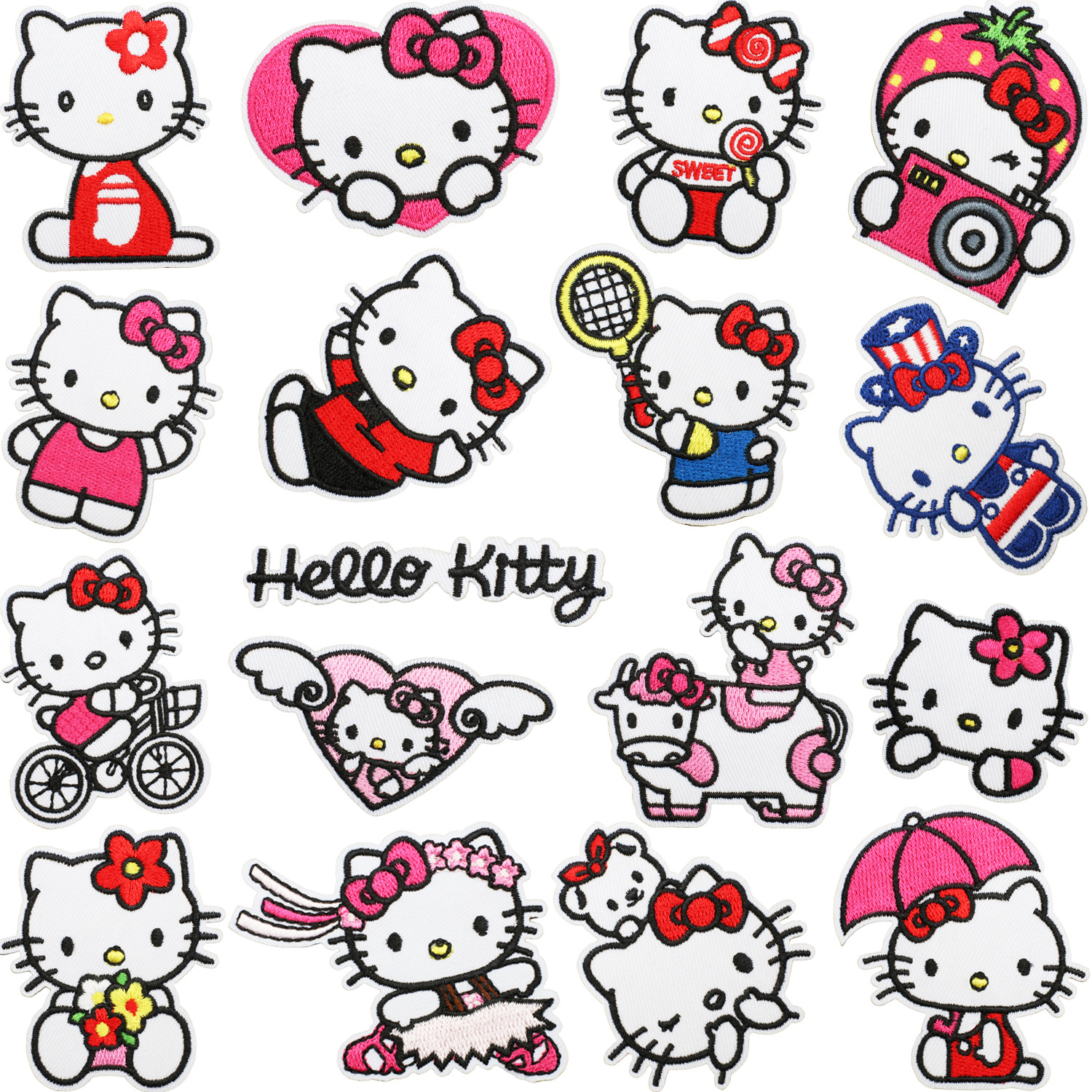 Wholesale Xiao Tian Anime Kitten Embroidered Cloth Sticker Children's Wear Patch Sticker Cat Bag Dress Up Computer Embroidered Label Ironing
