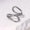 Wholesale Trendy Stainless Steel Titanium Steel Open Ring For Women Simple Geometric Lines Fashionable Versatile Minimalist Style Ring