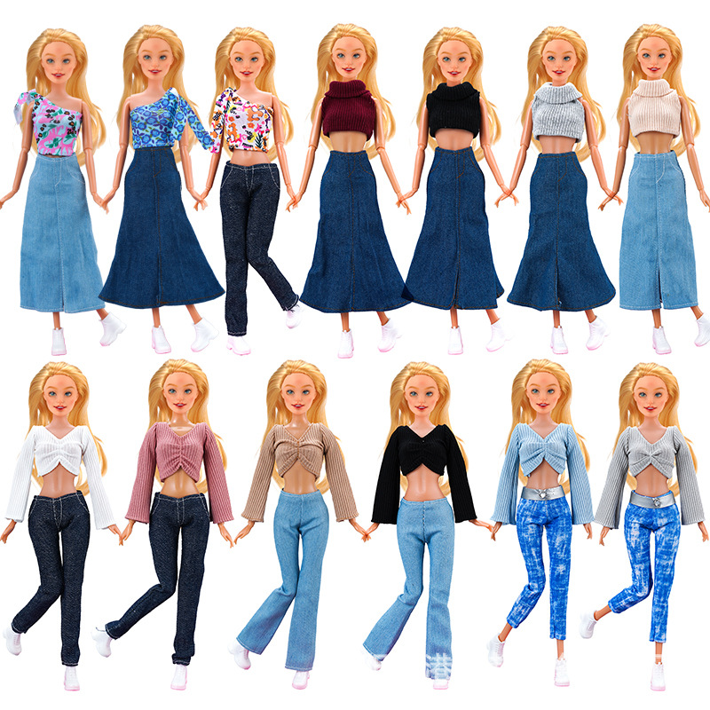 Wholesale Europe and the United States cross-border 11 inch 6 minutes 30CM doll girl toy autumn small fresh mini fashion doll clothing