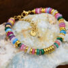 Wholesale Spring and Summer Dopamine Color Natural Stone Beaded Bracelet for Girls, Light Luxury and High-End Crystal Bracelet That Does Not Fade Jewelry
