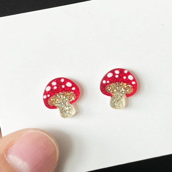 Wholesale Resurrection Acrylic Shiny Rabbit Earrings Mushroom Cute Fun Fashion Easter Egg Earrings