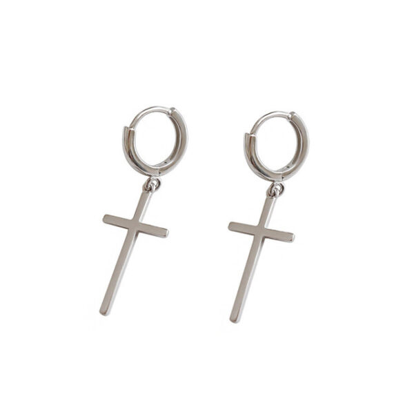 Wholesale Simple Ear Buckle Cross Earrings Earrings Neutral Unisex Daily