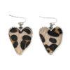 Wholesale Fashion leopard silver love eardrop temperament three-dimensional trend girl style niche high-end earrings 4374
