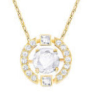 Dazzling gold and white diamond necklace