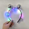 Wholesale  Explosive Disco Mirror Ball Hair Band Disco Ball silver LED Luminous Hair Band Disco Luminous Hair Band
