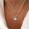 Wholesale PVD Coated Real Gold Plated Flower 201 Stainless Steel 304 Simple Style Classic Waterproof Non Tarnish Pendant Necklace