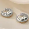 Wholesale Geometric Inlay Earrings For Women In Copper With KC Golden Plated Water Plating And Zircon Inlay