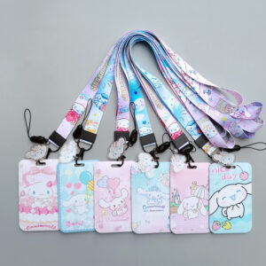 oly-cc129eb18ce73525c53510f9b531dbf0 Wholesale Cartoon Animation Hard Bus Push-fit Card Sleeve Thermal Transfer Student Campus Card Polyester Lanyard Card Meal Card Yugui Dog