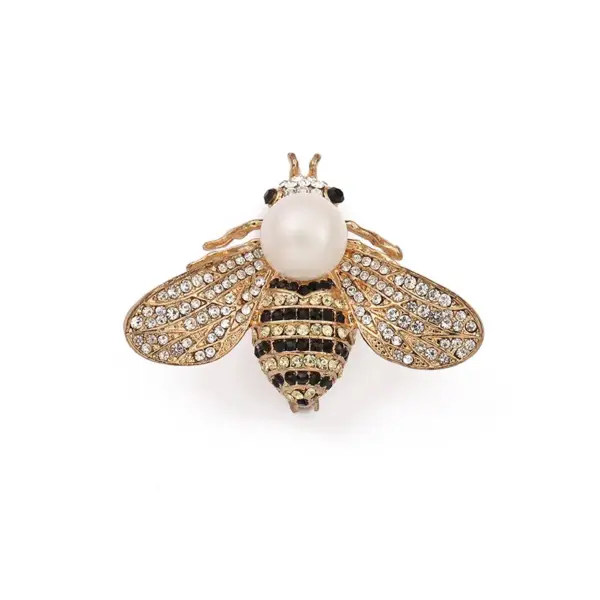 Wholesale Cartoon Style Pin Imitation Pearl Alloy Rhinestone Enamel Unisex Brooches