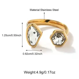 Irregular Shape, White Color / Opening Size