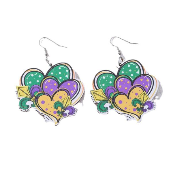 Wholesale Irish Carnival Wooden Earrings St. Patrick’s Clown Hat Earrings Holiday Jewelry