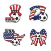 Wholesale National Flag Brooch Pin In Zinc Alloy, Perfect Accessory For Football World Cup