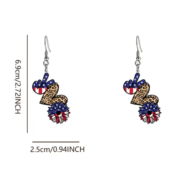 Wholesale Retro Heart Shape Drop Earrings For Women With Multicolor Acrylic And 304 Stainless Steel Ear Pins