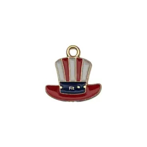 1 American Flag Hat 15x15mm-0.7g
