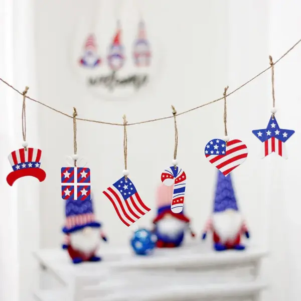 oly-cc5aadf28e2a7b4c1e13c27735f5049b Wholesale American Flag Wooden Hanging Ornaments For Independence Day Party, 6 Pieces