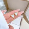 Wholesale PVD Coated Real Gold Plated Heart Shape Titanium Steel IG Style Waterproof Non Tarnish Ear Studs