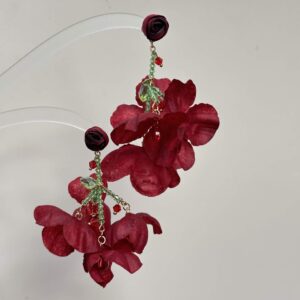 Dry rose earrings