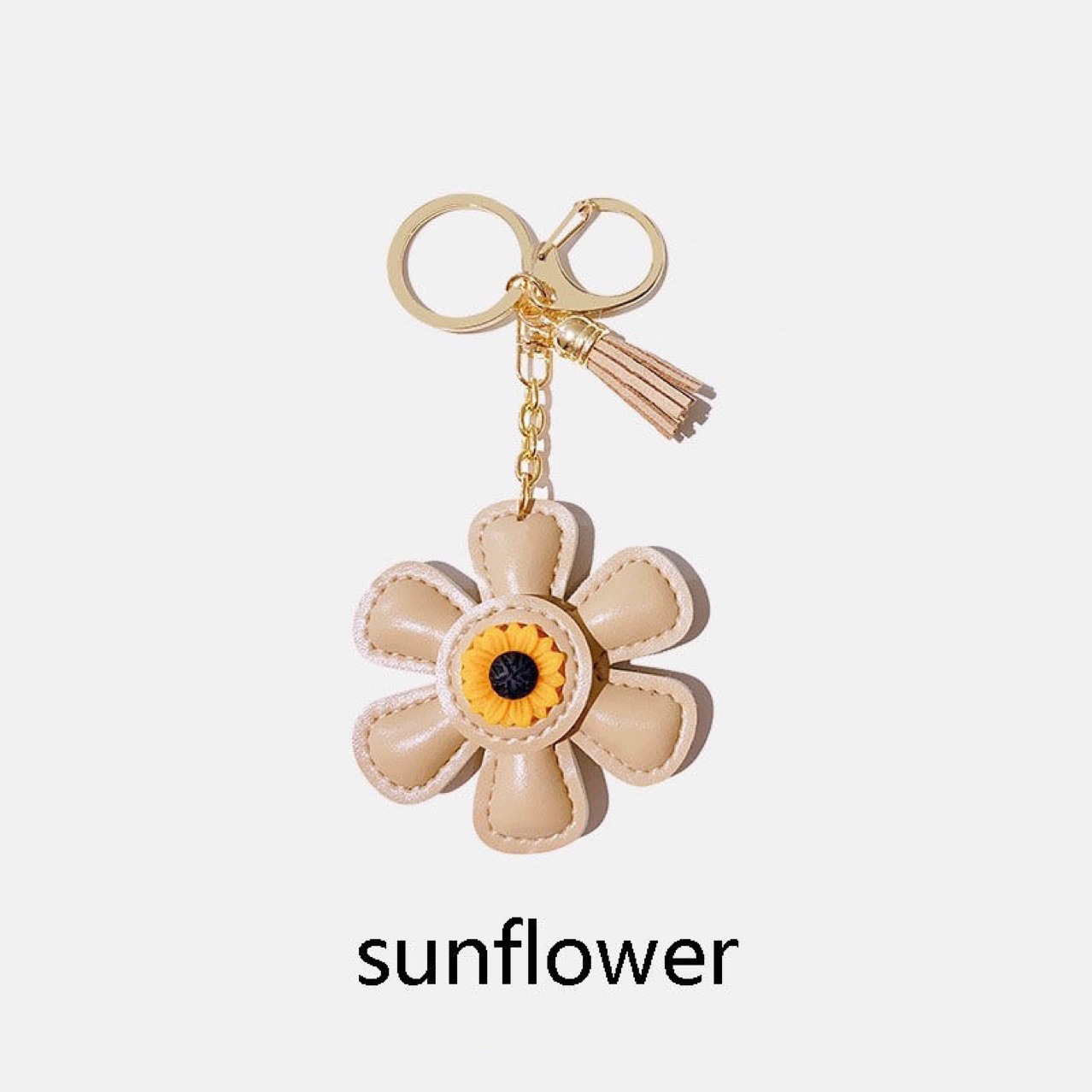 Wholesale Sunflower Cute Cartoon Keychain Personality Ins Bag Pendant Key Chain Hanging Enamel Creative Gift