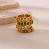 oly-cc77c27d6b8d3f161123316944c65d4d Wholesale selling zircon ring ins female fashion design feeling 18K gold plated ring ring ring jewelry rings