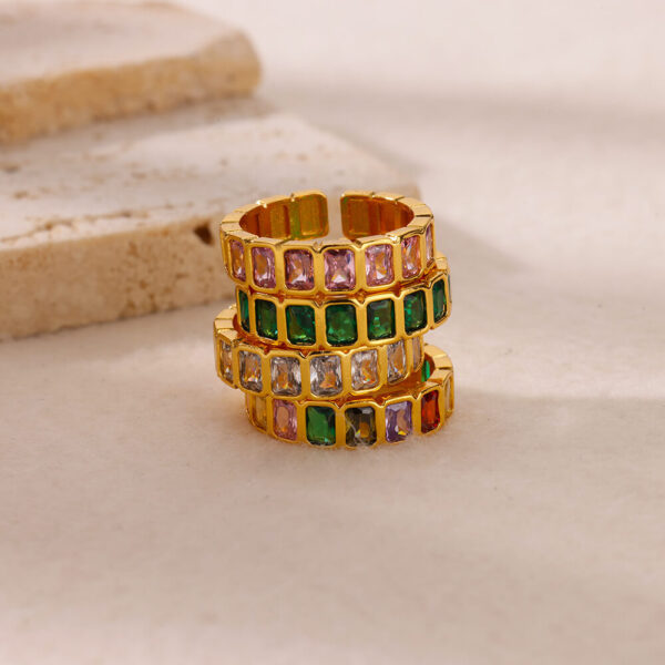 oly-cc77c27d6b8d3f161123316944c65d4d Wholesale selling zircon ring ins female fashion design feeling 18K gold plated ring ring ring jewelry rings