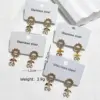 Wholesale Water Plated Imitation Gold Cherry 304 Stainless Steel Earrings For Women New Fashion Elegant Stud Earrings Circle For Shopping