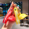 Wholesale Cute Cartoon Candy Color Baseball Cap Keychain Mini Hat Key Chain Silicone Female Creative Gift