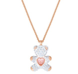 Smart white bear necklace