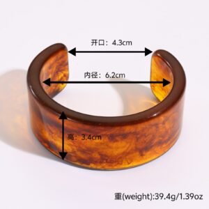 37# bracelet - coffee - open end - wide band