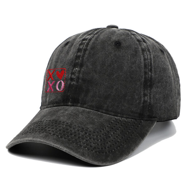 Wholesale  Valentine's Day Gift Letter Embroidery Outdoor Washed Baseball Cap Personalized Tide Brand Baseball
