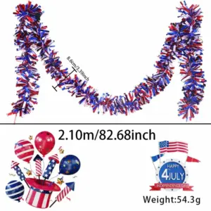 Red, White, and Blue Wide Stripe / Length 2m (width Shown in Picture)