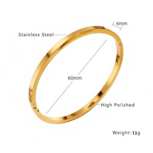 4mm glossy 18k gold