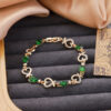 oly-cd108821bbaa14b90d87d3eeacd0fe63 Wholesale love bracelet hollow flower diamond lady jewelry heart-shaped Valentine's Day gift