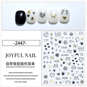 Cat sticker-gold (wg2447-01)