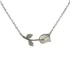 Wholesale Flowers Necklace With Copper Pendant Featuring Cat's Eye Stone Inlay, Electroplated Brass, Designed For Couples