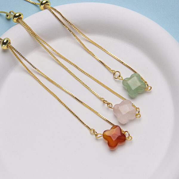 Wholesale Natural Stone Facet Pendant 18K Gold Color Women Fashion Jewelry Jewelry Gift Card Souvenir