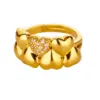 Wholesale 18K Real Gold Plated Copper PVD Coated Zircon Geometric Flower Butterfly Waterproof Non Tarnish Open Rings