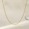 oly-cd671895cb8b3984786a4645105ae4d0 Wholesale 18K Gold Plated 316 Stainless Steel Vacuum Electroplating (In Furnace) Chain Gold Steel Color Unisex Bracelet/Necklace 0.03µm
