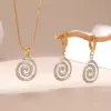 Wholesale Swirl Waterproof Non Tarnish Earrings For Women With 18K Real Gold Plated 304 Stainless Steel And PVD Coated Finish