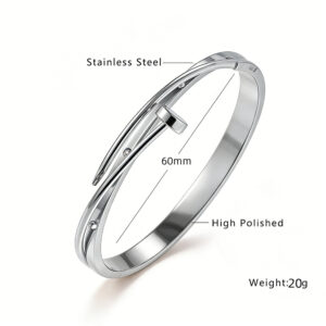 Steel color (inner ring diameter 50x60mm) / Vacuum real gold electroplating in full-body stainless steel furnace