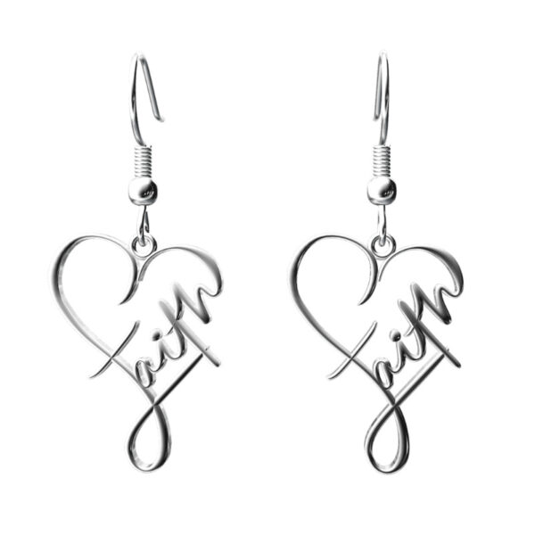 oly-cd83aa9049b26c5907d4691a4fe88074 Wholesale Stainless Steel Letter Ear Hook Grace Earrings Jewelry Manufacturer