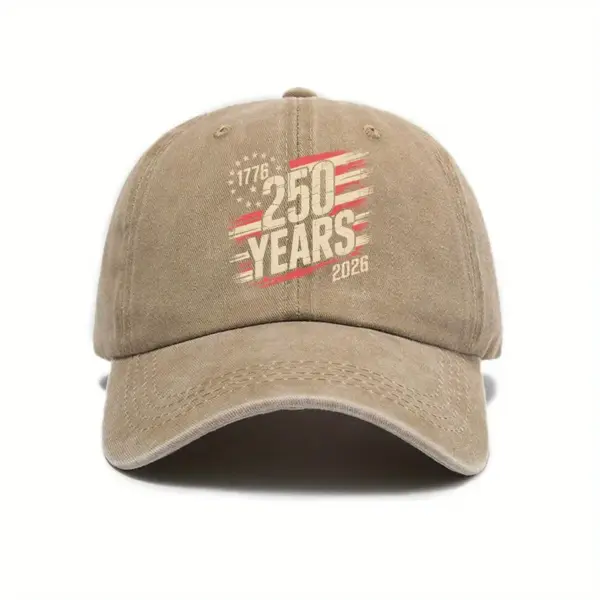 Wholesale Unisex Breathable Baseball Cap With Printing Craft In Dyed Black, Perfect For America's 250th Anniversary